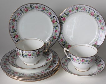 Paragon Star Bone China, Dessert Plate Teacup Schotel Set Vintage 1920's