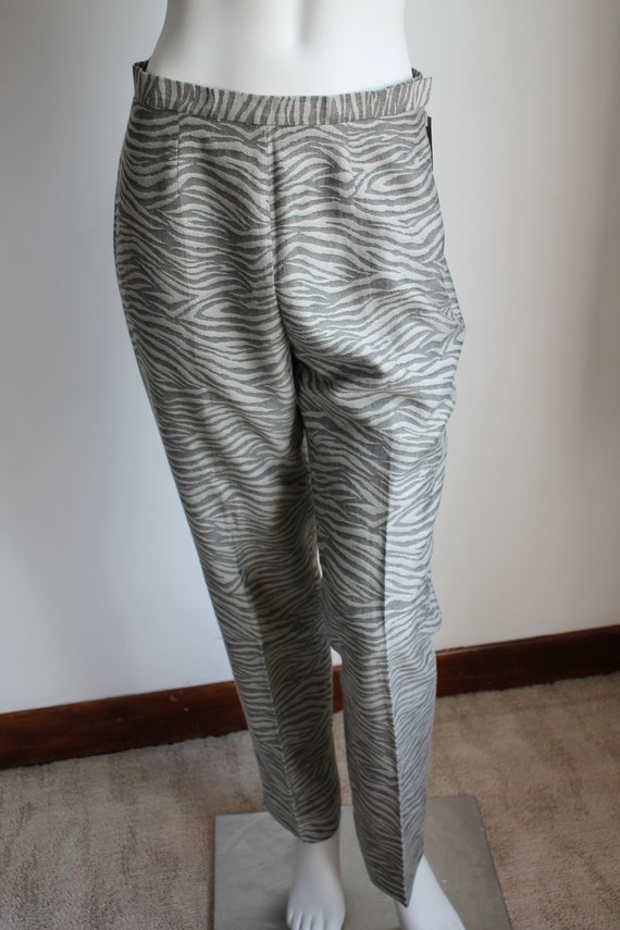 Vintage Animal Print Pants Suit, Nygaard, Size 8 - image 7