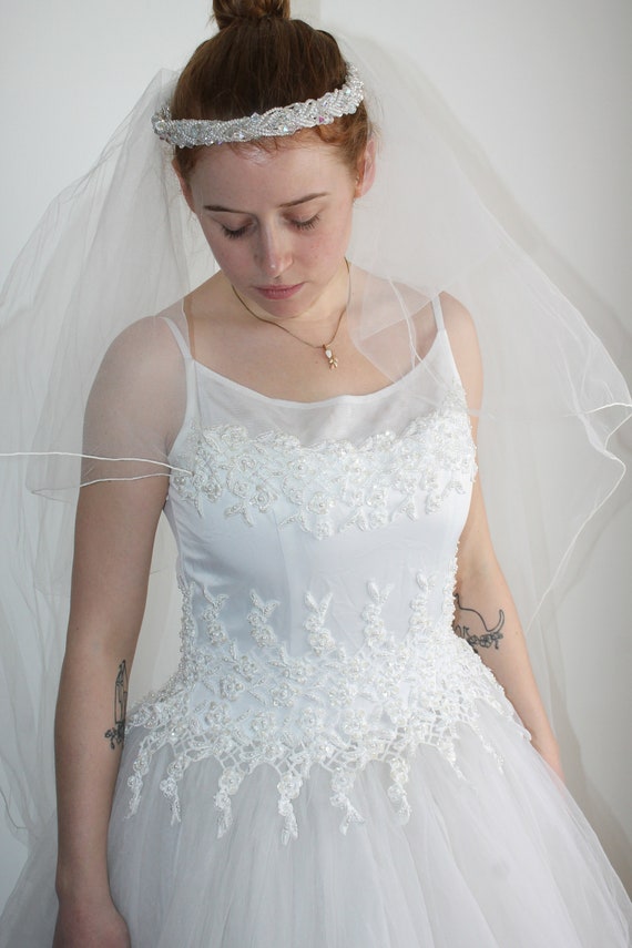 oleg cassini short wedding dress Vintage Oleg Cassini Wedding Gown Size 0