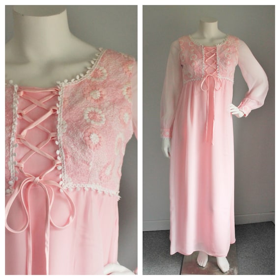 Vintage 1960's Pink Gown
