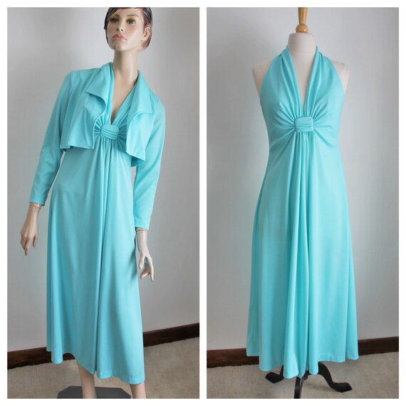 blue formal maxi dress