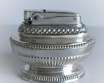 Silver Plated Table Lighter Ronson Queen Anne Model