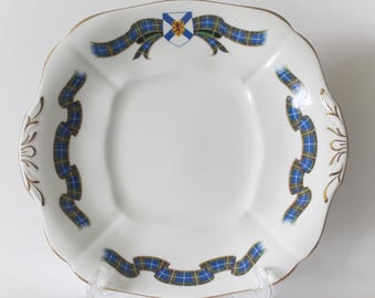 Nova Scotia Tartan Sandwich or Cake Serving Plate Adderley Bone China