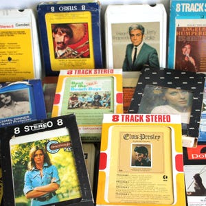 Conjuntos de fitas de 8 faixas com dez títulos mistos, vintage, anos 1970