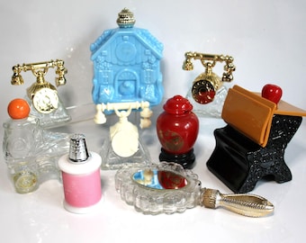 Avon Bottles Household Items Theme Set of Nine
