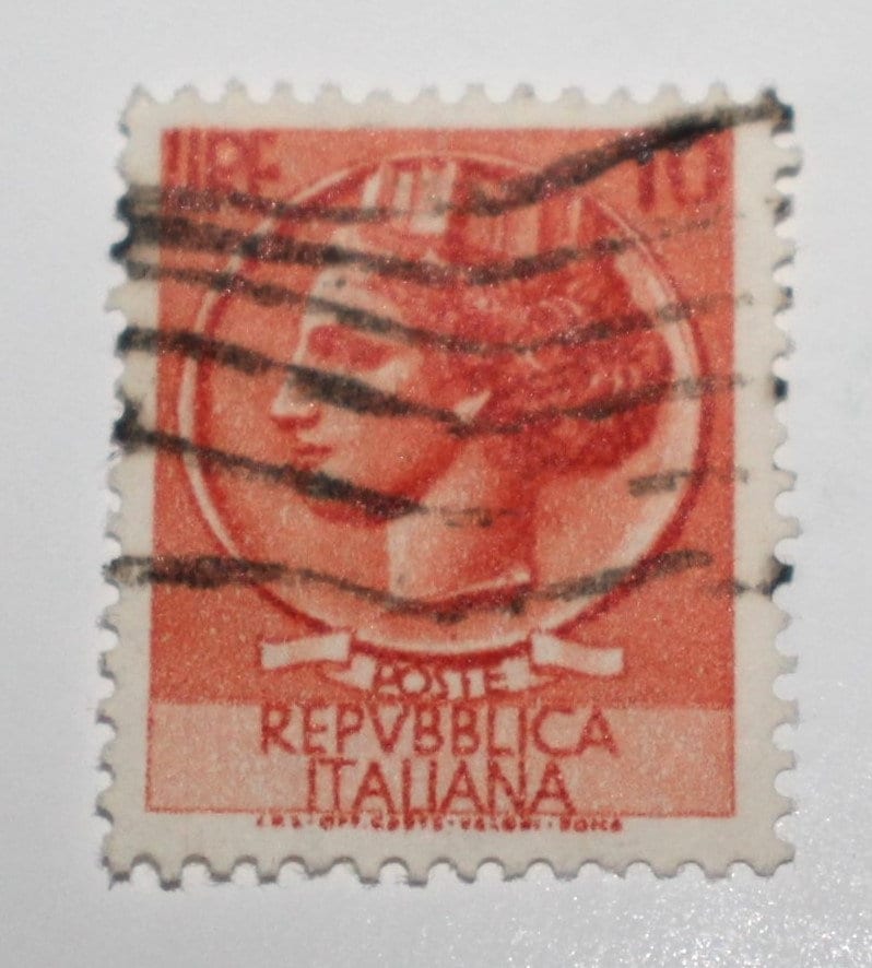 イタリア1954年シラクサナ大寸法200リラ使用済切手　通常200リラ使用済切手 イタリア1954年シラクサナ大寸法200リラ使用済切手 通常200リラ使用済