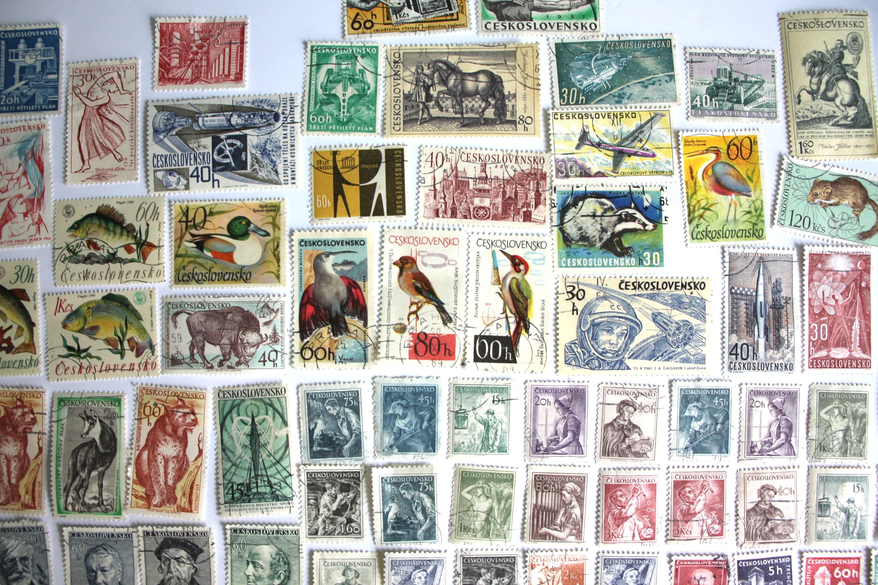 コレクション ANTIQUE STAMPS/POSTCARDS Czechoslovakia Postage Stamps Early 1900's to 1960's Large Lot - Etsy