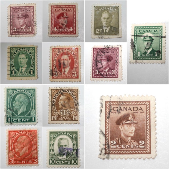 カナダ キングジョージ切手 12枚セット 1916年から1950年 - Etsy 日本