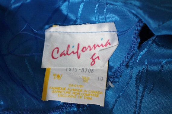 Vintage Blue Two Piece Dress California Girl Size… - image 8