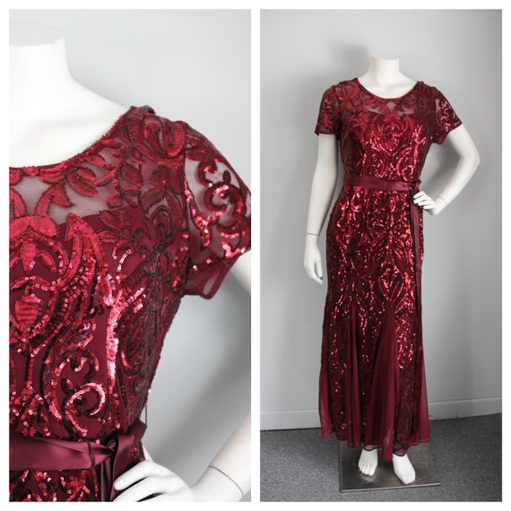 Sequin Gown R\u0026M Richards Size 10 Petite 