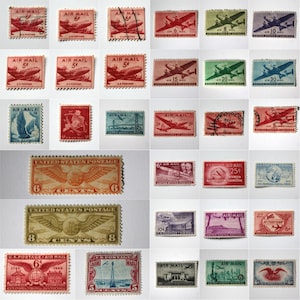 USA Luftpost Briefmarken Set bis 1954