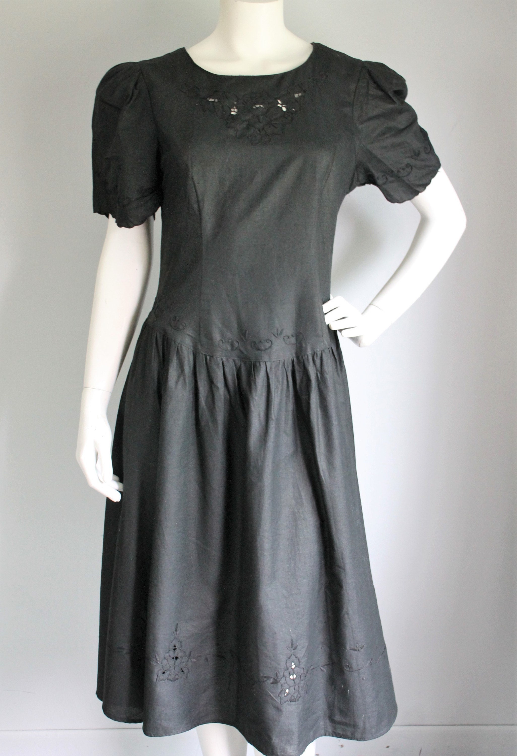 Black Dress Milargo Size 9 Size 10 Vintage 1980's - Etsy