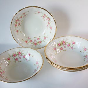 Paragon Soup Cereal Bowls Set of Five Victoriana Rose