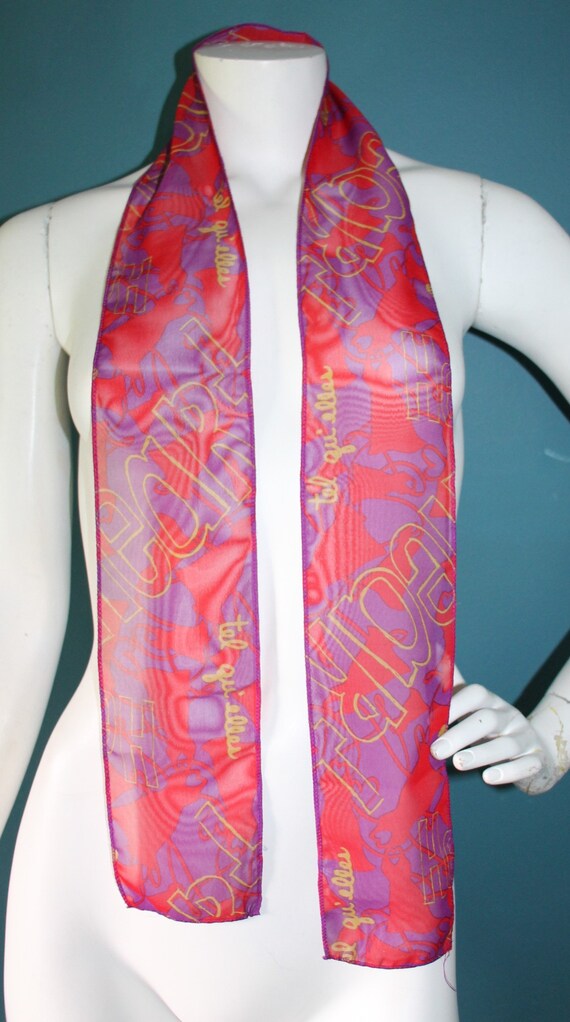 Vintage Neck Scarf Set of 7 Florals Long Narrow Scarv… Gem