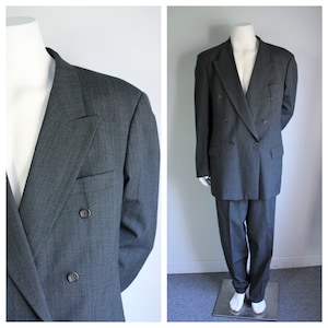 Vintage Hugo Boss Suit, Al Capone Catania, Grey Wool, Large - Etsy