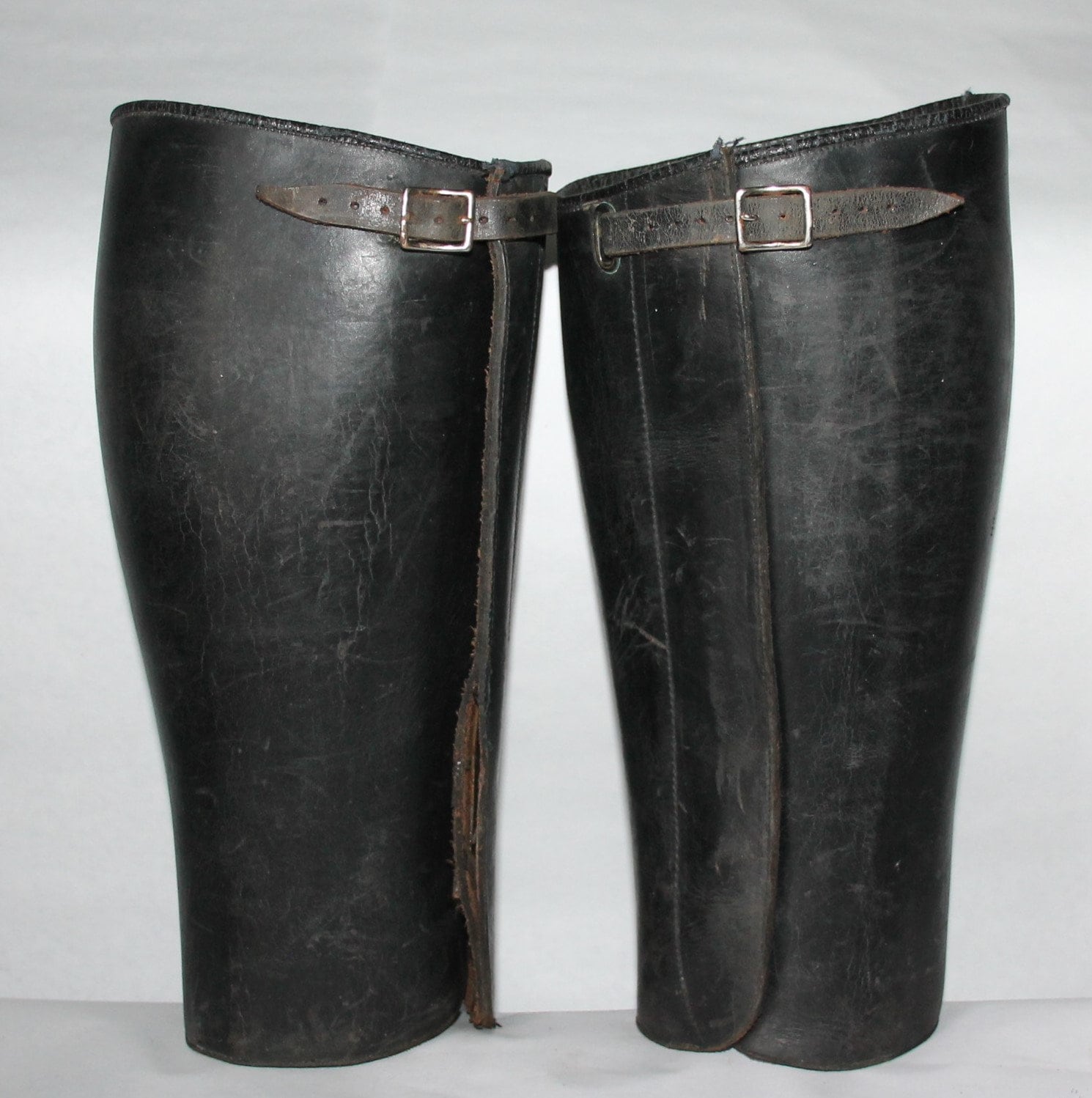 Mini Chaps équitation Cuir Vintage - Anciens Protège-tiges