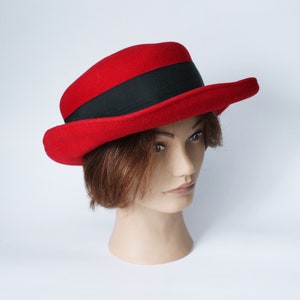 Importina rabbit haïr made in Italy red women’s hat wide brim Hat Women Lady Winter Imitation Rabbit Hair Hat New Winter  main image 2