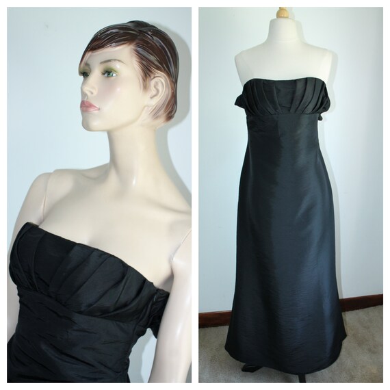 Vintage Black Taffeta Evening Gown Jim Hjelm Size 8 | Etsy