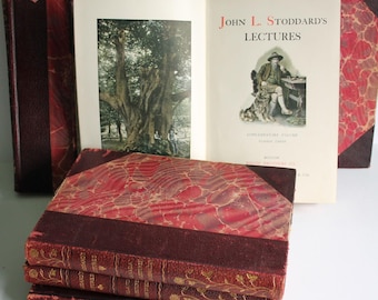 Libri della serie di conferenze di John L. Stoddard, Balch Brothers, viaggi storici dal 1898 al 1903
