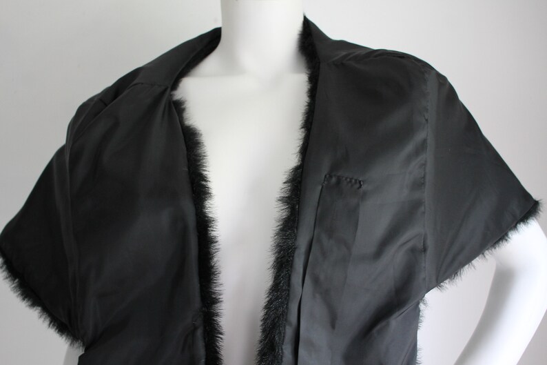 Faux Black Fur Shoulder Wrap Etsy