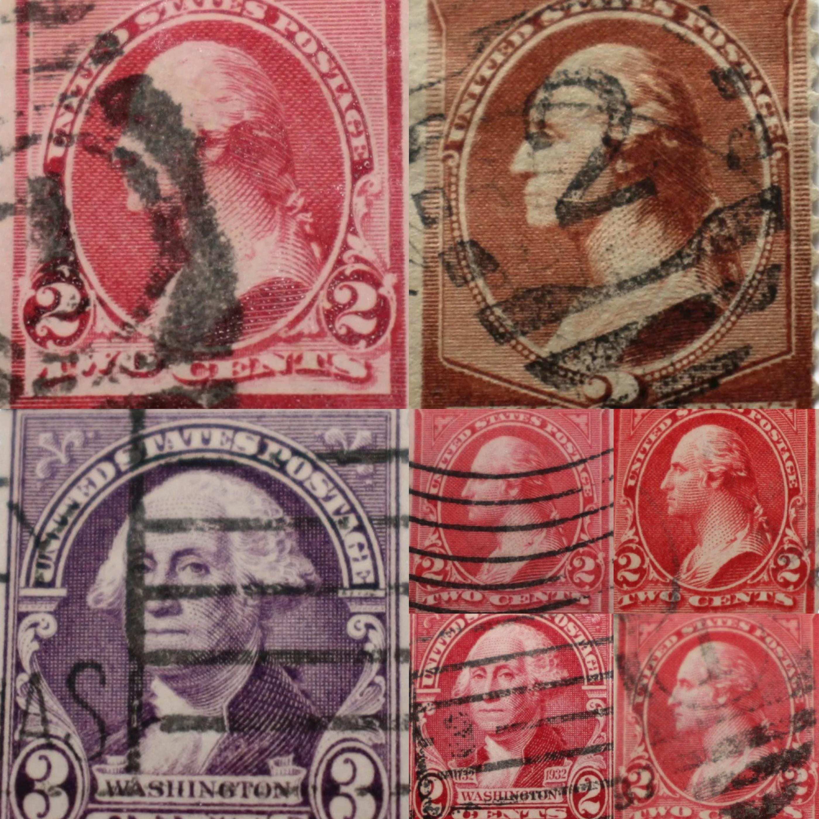Red george washington 2 cent stamp - Etsy 日本
