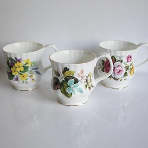 Royal Albert Bone China Kaffeetassen, 3er-Set, Montrose-Form