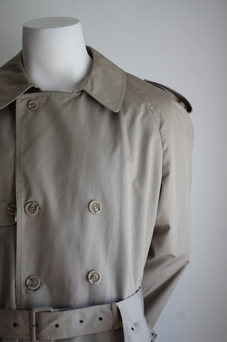 1980's Trench Coat by Moores Zip Out Lining 42 Regular - Etsy