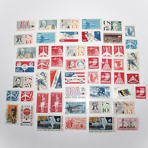 USA Luftpost Stempelset 1950er bis 1970er Jahre