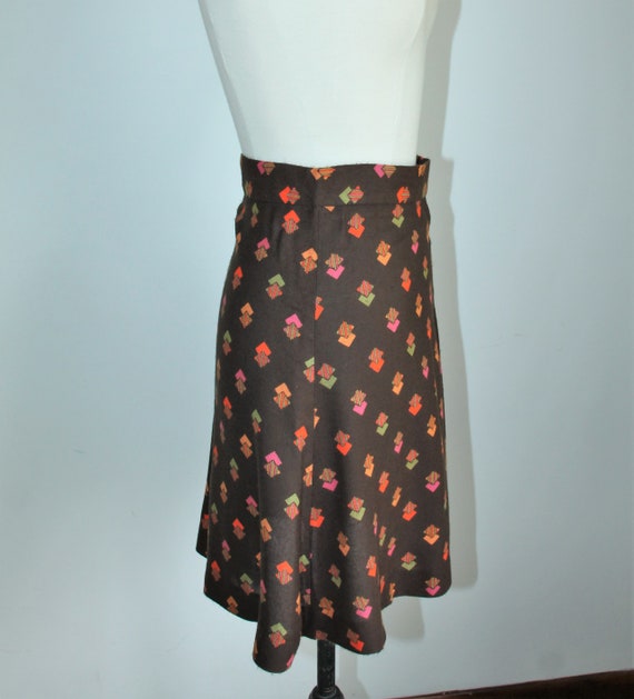 Vintage 70's Mini Skirt Ann Taylor Brown Orange - image 4