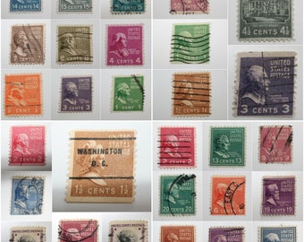 USA Briefmarkengeschnitten Präsidialserie 1938