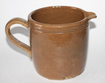 Antique Brown Jug Stoneware Pottery Pitcher