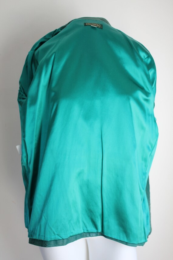Vintage Green Leather Jacket, Danier, 1980's Size Sma… Gem