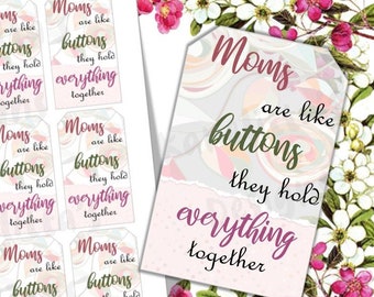 Mother's Day quote tags | Mother's Day Favor tags, gift tag, goodie bag tags, digital, printable Mother's Day Tag , Inspirational quote