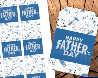 Vatertagsanhänger | Vatertag Favor Tags, Geschenkanhänger, Goodie Bag Tags, digitaler, druckbarer Vatertagsanhänger, personalisierter Vatertagsanhänger