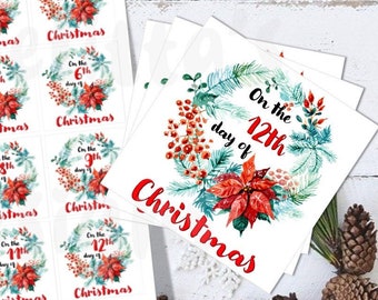 12 days of Christmas | gift cards |12 gifts | Printable | Instant Download