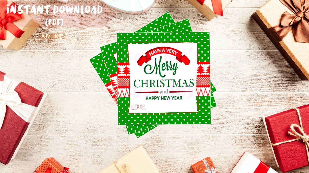 Printable CHRISTMAS Gift Tags Goodie Bag Stickers Party - Etsy