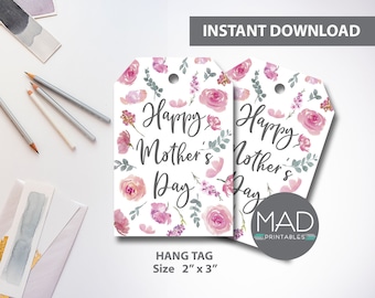 Floral Mother's Day Tag, Printable Gift Tag (Digital Download)