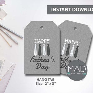 Father's Day Tag Printable, Instant Download, Tags Download, Gift Tag, Fathers Day Printable Tag, Fathers Day Digital Tag