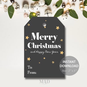 Christmas Tag Printable Christmas Tags Christmas Hang Tag - Etsy