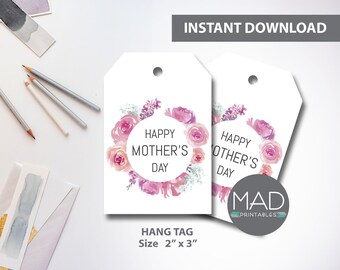 Mother's Day Tag Printable, Mother's Day Hang Tag, Mother's Day Tag, Mothers Hang Tag, Mothers Day, Cookie Tag, Tag Download, Gift Tag