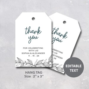 Dankesanhänger Hochzeit, Hochzeitsanhänger, Rustikaler Dankesanhänger, Dankeschön Geschenkanhänger personalisiert, Hochzeitsanhänger druckbar, druckbares Etikett