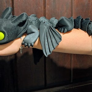 Sturdy 3D Printed How To Train Your Dragon Flexi: Toothless, Light Fury, Nightlights, Hookfang, Whispering Death, Red Death, Hiccup