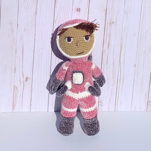 poupée astronaute | Poupée douce veloutée | | d’astronaute rose Crochet Astronaute