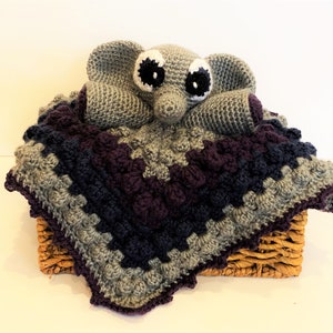 Elephant Security Blanket/Elephant Lovey - Crochet