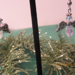 Silver Angel Earrings, Hypoallergenic, Dangle Earrings, Guardian Angel Earrings, Silver Earrings, Angel Earrings