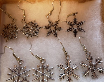 Snowflake, Snowflake Earrings, Winter Earrings, Winter Wonderland