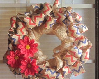 4th of July, Fourth of July, 4th of July Wreath, Fourth of July Wreath, July Wreath, Patriotic Wreath, Red White Blue Wreath, Wreath