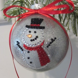Snowman Ornament,  Christmas Ornament, Snowman Gift, Snowman Present