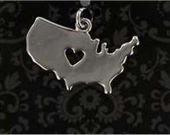 USA pendientes, pendientes de Estados Unidos, pendientes de plata, pendientes de plata de Estados Unidos, Estados Unidos pendientes, orgullo de Estados Unidos, corazón de Estados Unidos