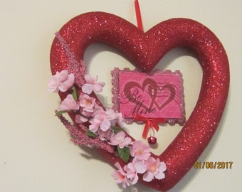 Be mine wreath, heart wreath, mothers day, Valentines Day wreath